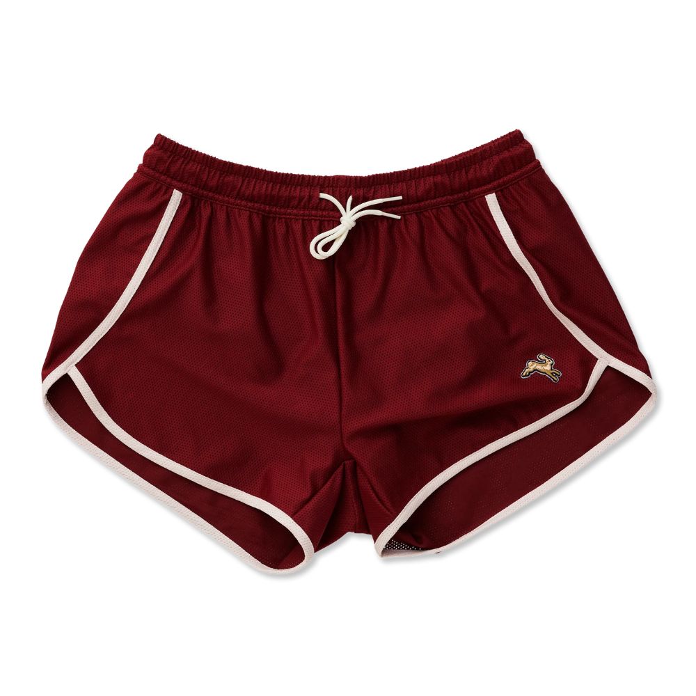 Tracksmith Women's Van Cortlandt Shorts - BlackToe Running#colour_pomegranate-blush