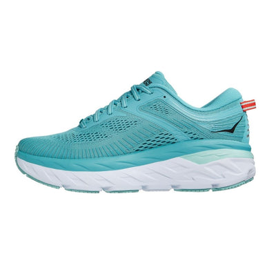 Hoka One One Women's Bondi 7 - WIDE Women's Shoes - BlackToe Running#colour_aquarelle-eggshell-blue