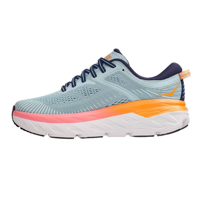 Hoka One One Women's Bondi 7 - WIDE Women's Shoes - BlackToe Running#colour_blue-haze-black-iris