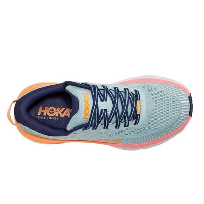 Hoka One One Women's Bondi 7 - WIDE Women's Shoes - BlackToe Running#colour_blue-haze-black-iris