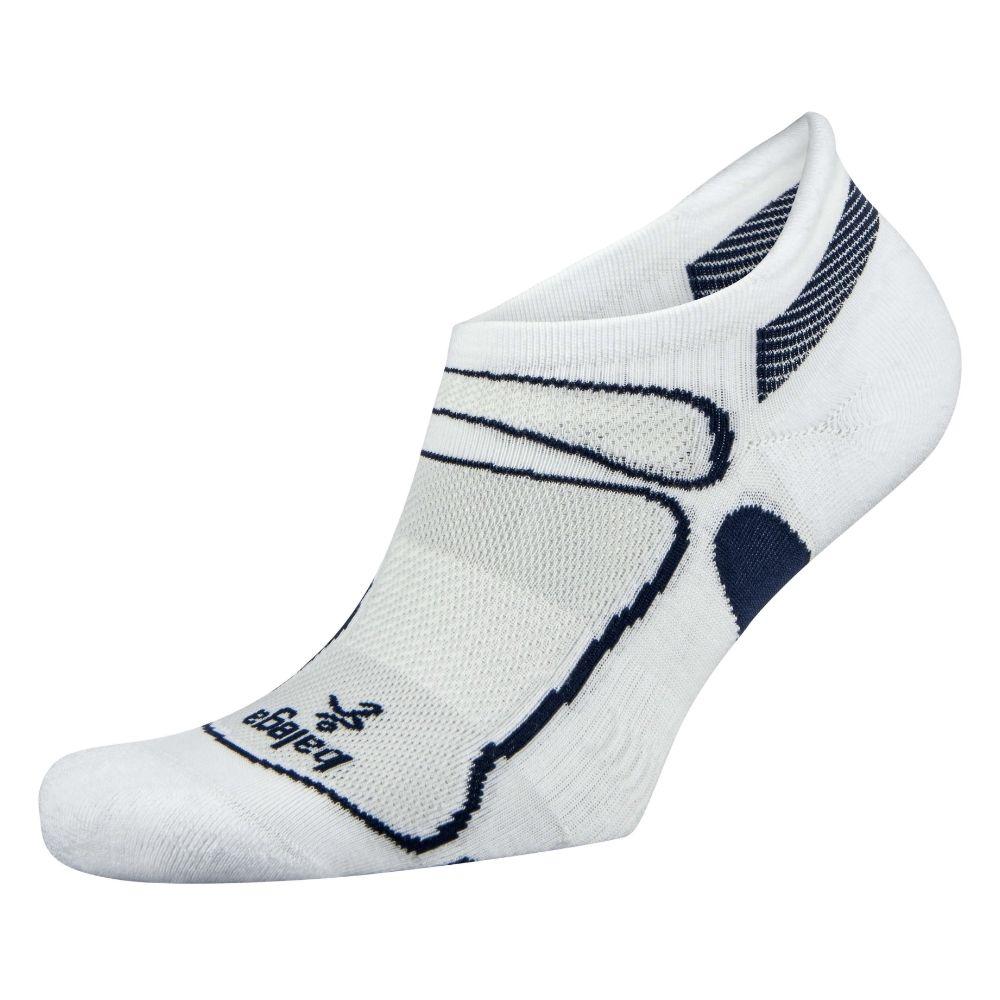 Balega Ultralight Weight Contoured Light Cushion No-Show Tab Socks - BlackToe Running#colour_white-navy-grey
