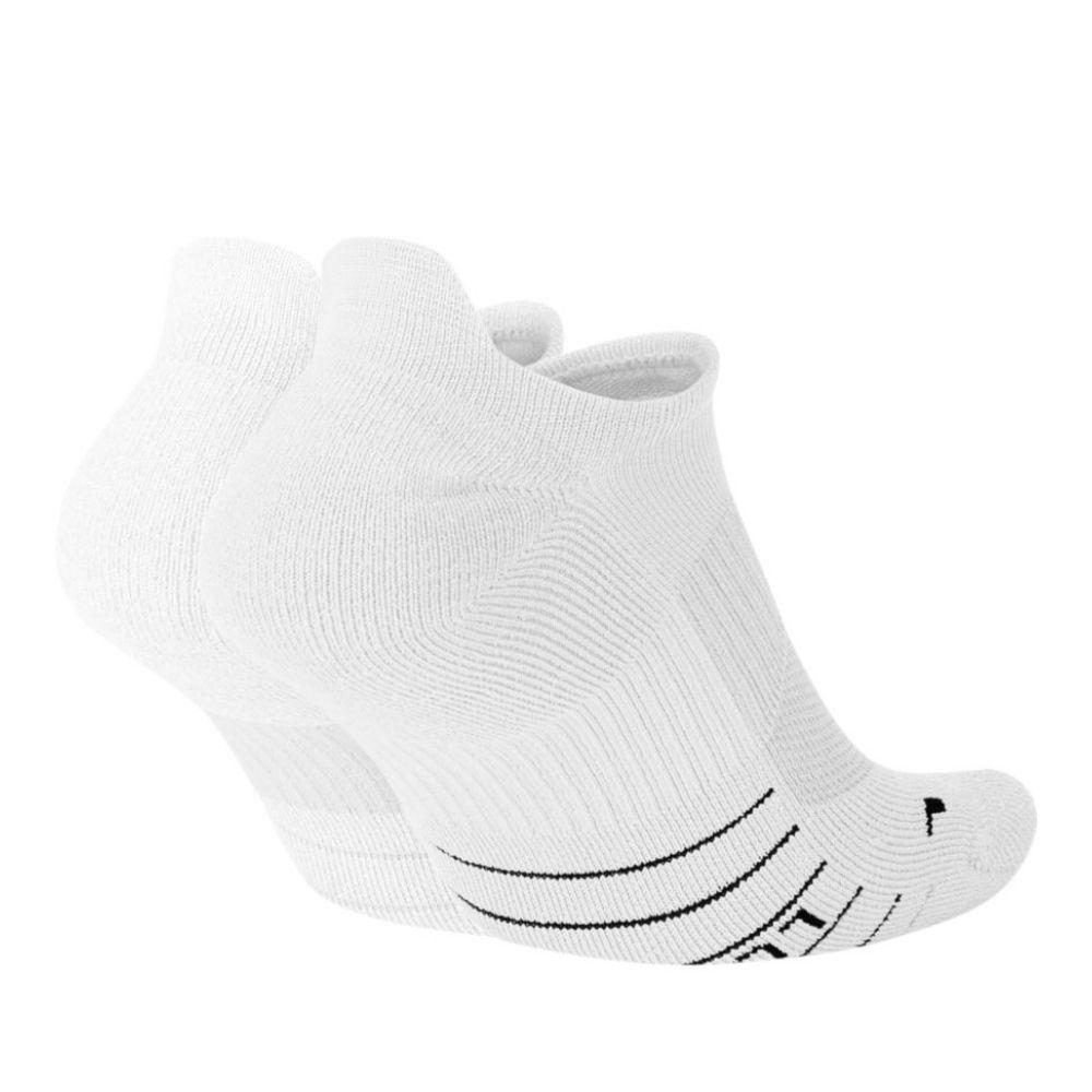 Nike Multiplier Running No-Show Socks - BlackToe Running#colour_white-with-black-swoosh