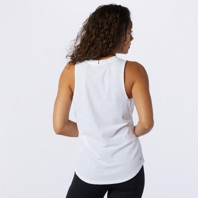 New Balance Women's Q Speed Jacquard Tank - BlackToe Running#colour_white