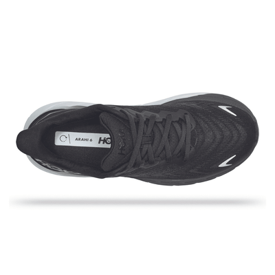 Hoka One One Women's Arahi - BlackToe Running#colour_black-white