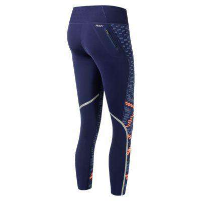 New Balance Women's Sprint Crop Women's Tights - BlackToe Running#colour_dispersed-glitch-with-pigment