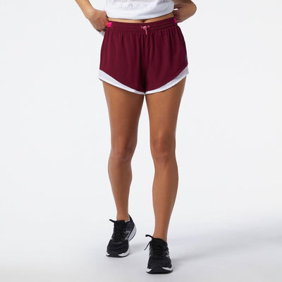 New Balance Women's Q Speed Fuel Short Women's Shorts - BlackToe Running - Extra Small#colour_garnet