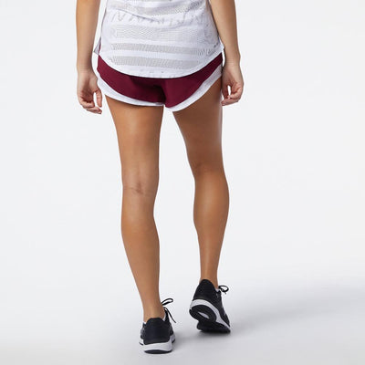 New Balance Women's Q Speed Fuel Short Women's Shorts - BlackToe Running - Extra Small#colour_garnet