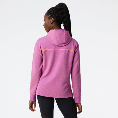 New Balance Women's Q Speed Shift Hoodie - BlackToe Running#colour_magenta-pop-heather