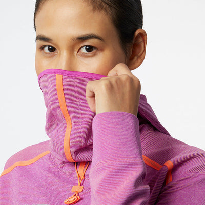 New Balance Women's Q Speed Shift Hoodie - BlackToe Running#colour_magenta-pop-heather